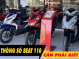 6 thông số xe Honda Beat 110 2026 cần phải biết trước khi mua xe