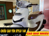 Chiều cao yên xe Stylo 160 bao nhiêu? Nữ cao 1m55 đi có phù hợp?