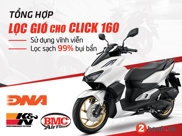 Tư vấn các loại lọc gió độ giúp tăng tốc cho xe click 160 - 1