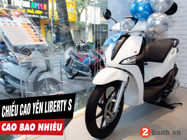 Chiều cao yên xe piaggio liberty s bao nhiêu nữ cao 1m55 đi có phù hợp - 1