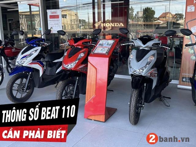 6 thông số xe honda beat 110 2024 cần phải biết trước khi mua xe - 1