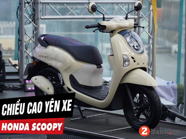 Chiều cao yên xe scoopy 2026 bao nhiêu nữ cao 1m5 đi có phù hợp - 1