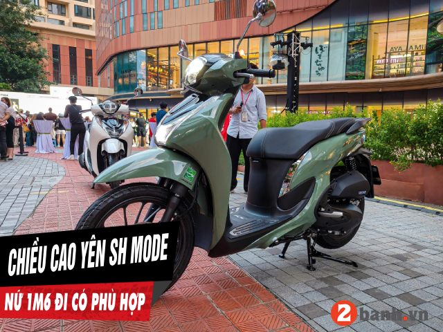 Chiều cao yên xe sh mode 2027 bao nhiêu nữ cao 1m6 đi có phù hợp - 1