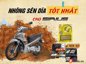 Tư vấn nhông sên dĩa tốt nhất cho Sirius mới 2025