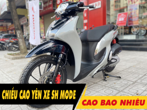Chiều cao yên xe SH Mode 2025 bao nhiêu? Nữ cao 1m6 đi có phù hợp?
