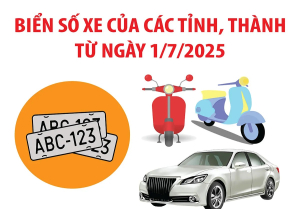 Cập nhật biển số xe máy 34 tỉnh thành phố mới nhất từ 1/7/2025