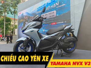 Chiều cao yên xe NVX 2026 bao nhiêu? Nam cao 1m6 đi có phù hợp?