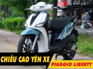 Chiều cao yên xe Piaggio Liberty 2026 bao nhiêu? Nữ cao 1m55 đi có phù hợp?