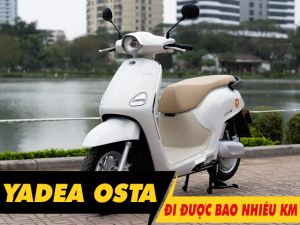 Xe điện Yadea Osta đi được bao nhiêu km cho 1 lần sạc đầy?